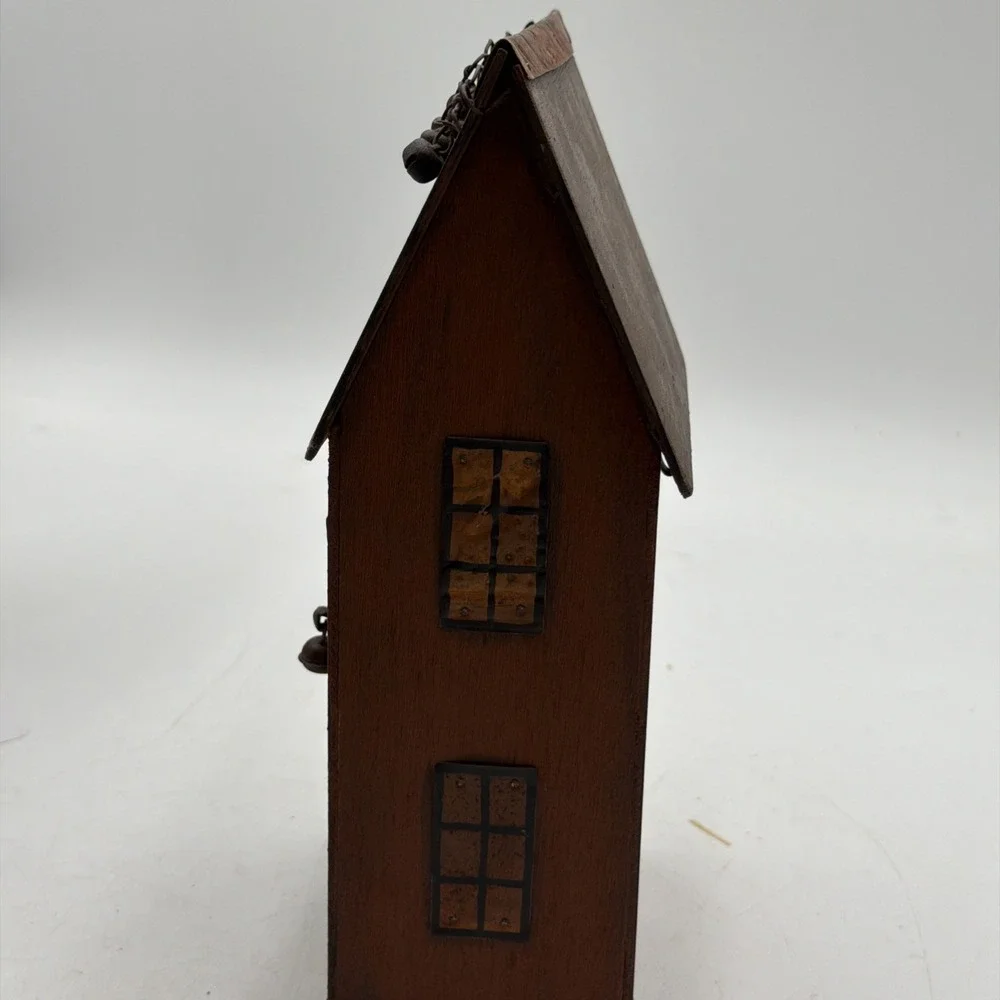 Bobby Huffman Folk Art Primitive Hand Painted Jingle Bells House 2022 Signed